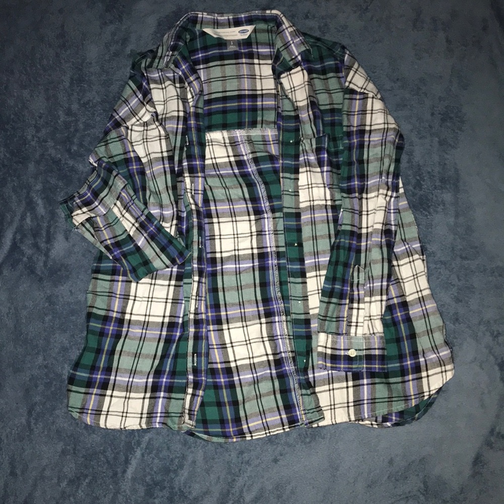 Colorful boyfriend plaid shirt